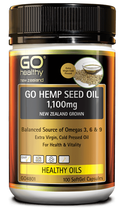 GO Healthy Hemp Seed Oil 1100mg 100 Caps
