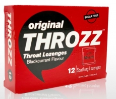Throzz Sugar Free Blackcurrant Lozenges 12s