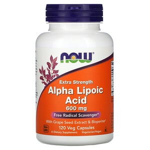 NOW Alpha Lipoic Acid Extra Strength 600mg 60 Vcaps