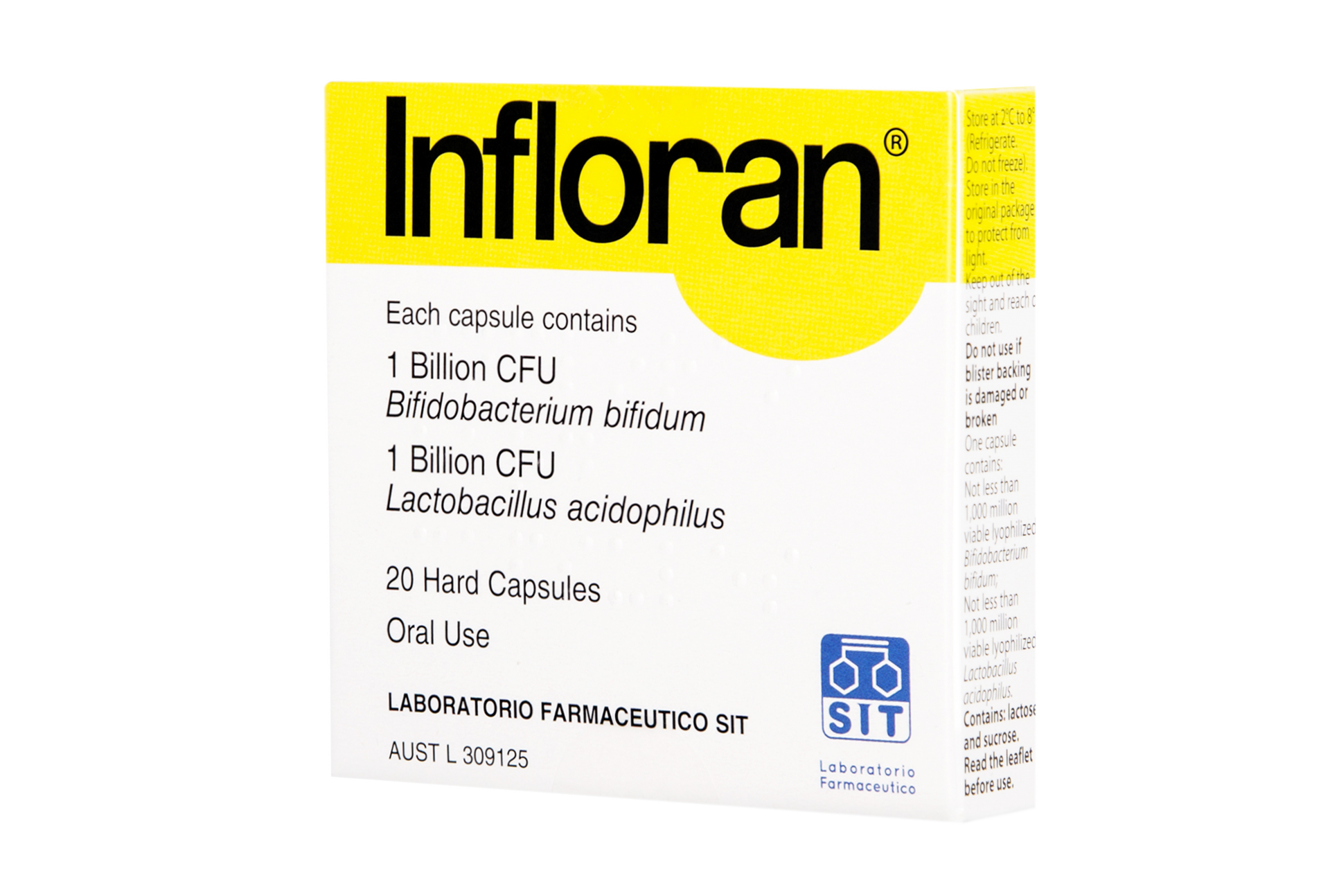 Infloran® Bifidobacterium bifidum and Lactobacillus acidophilus
