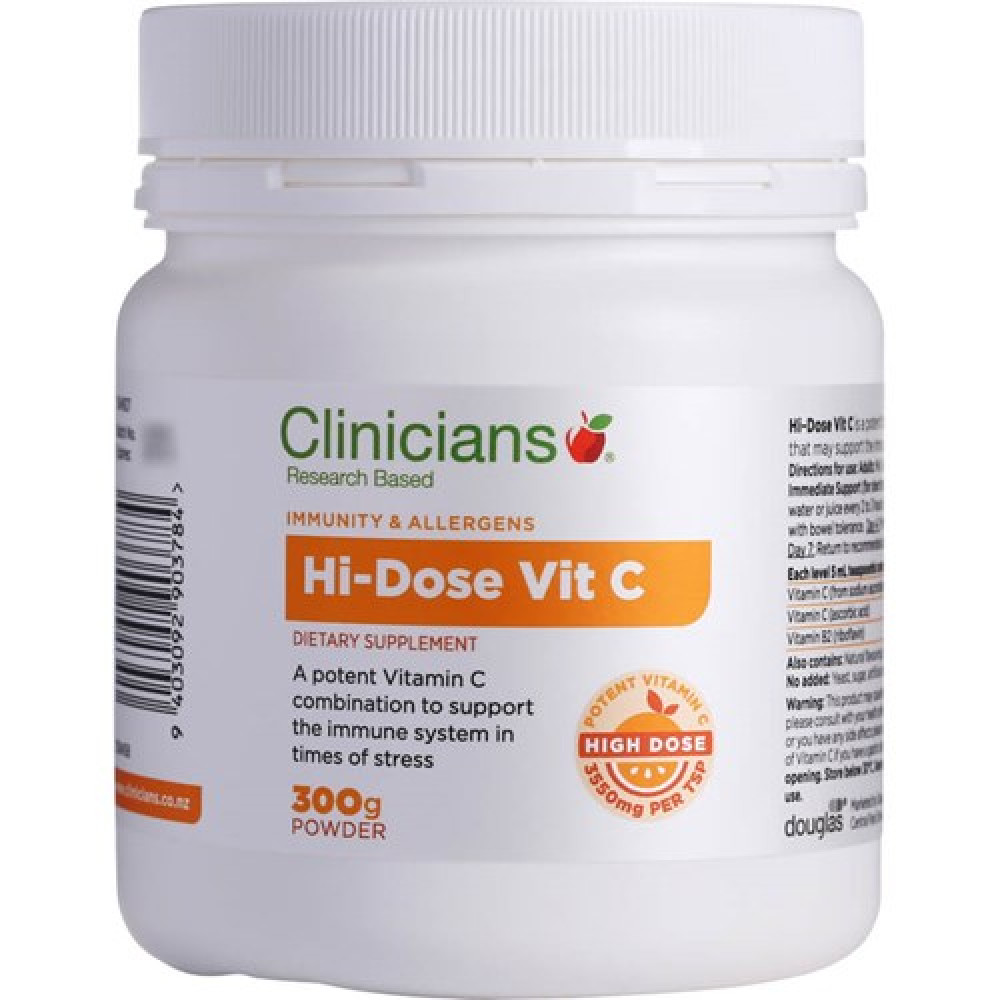 Clinicians Hi-Dose Vit C 300g powder