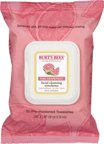 BURTS Bees Pink Grape Fruit Cleansing Towelette 30