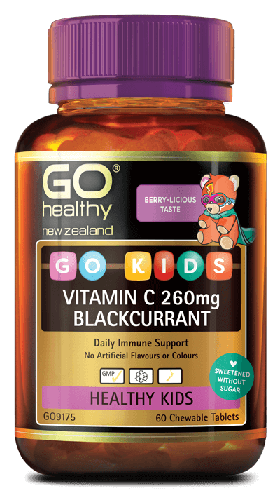 Go Healthy Kids Vit C 260mg Blackcurrant 60 Chew