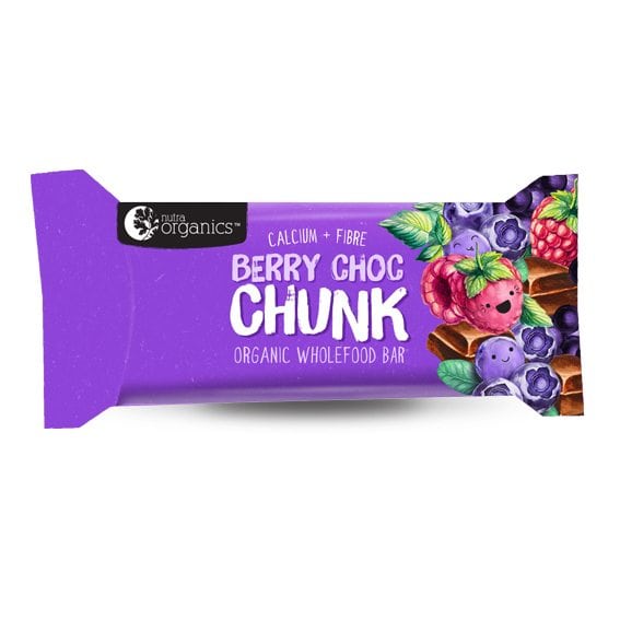 Nutra Orgnaics Berry Choc Chunk Bar 30g