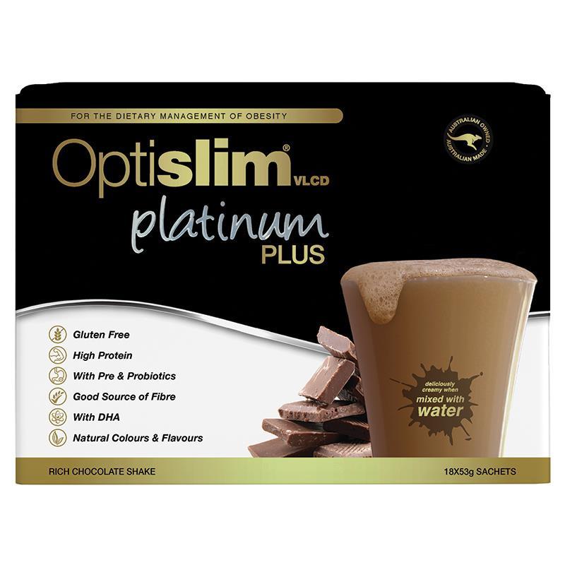 Optislim VLCD Meal Replacement Shake Platinum Plus Chocolate 53g