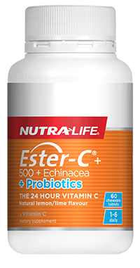 Nutra-Life Ester C Echinacea & Probiotic Chew 60 Tabs