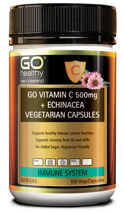 Go Healthy Vitamin C 500mg +Echinacea 100 caps