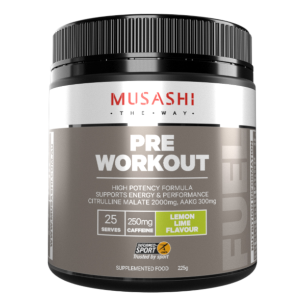 MUSASHI Pre Workout Lemon Lime 225g