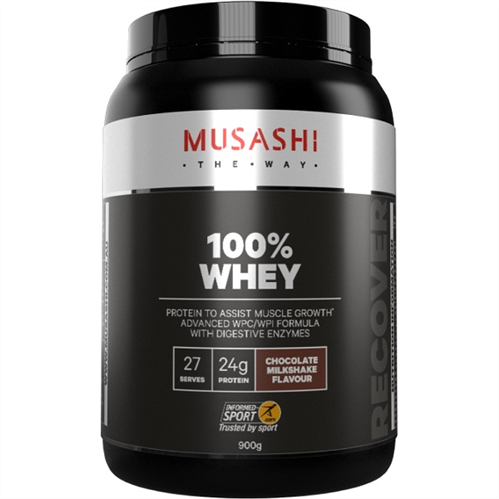 MUSASHI 100% Whey Choc Milk Shake 900g