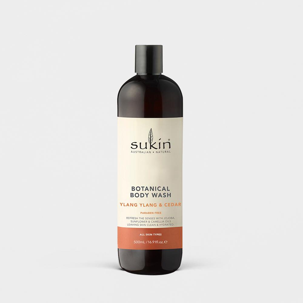 SUKIN Body Wash Y/Ylang & Cedar 500ml