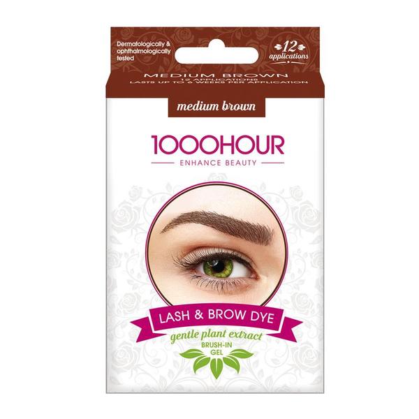 1000 Hour Brow Dye (Gentle Plant Extract) - Medium Brown