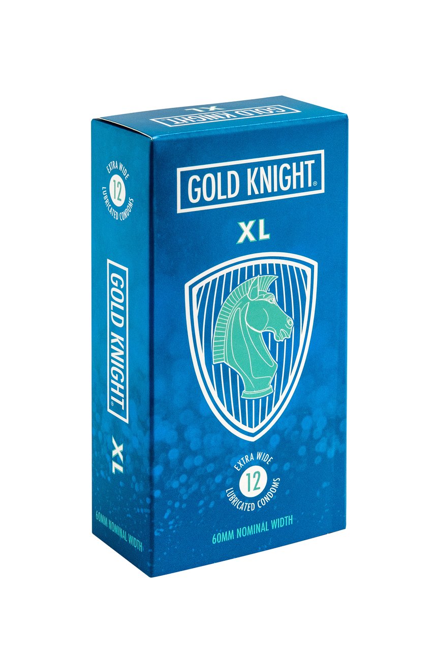 GOLD KNIGHT XL Condoms 12 pack 60mm