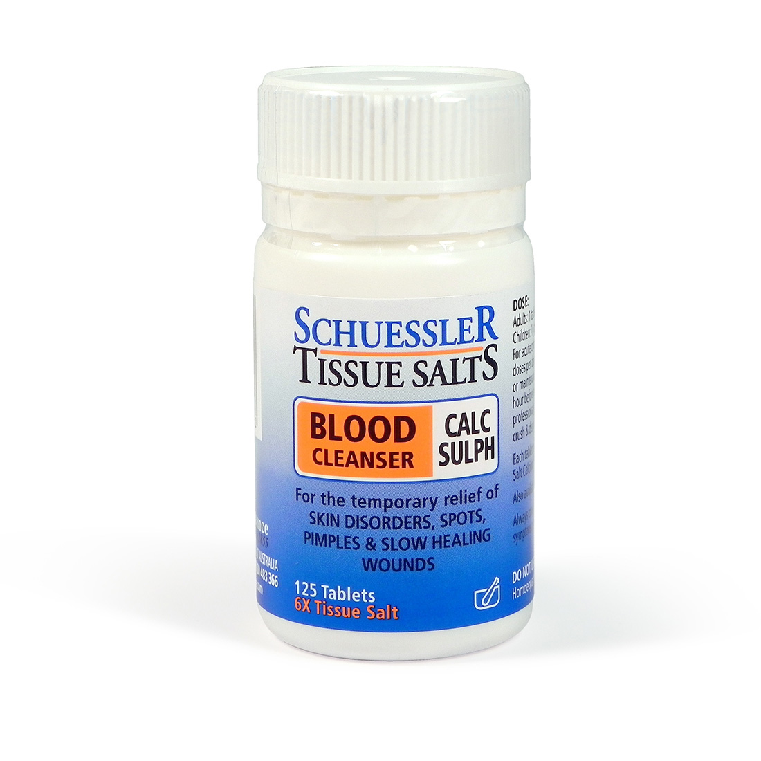 Dr Schuessler Tissue Salt Calc Sulph 6X T/Salt 125tab