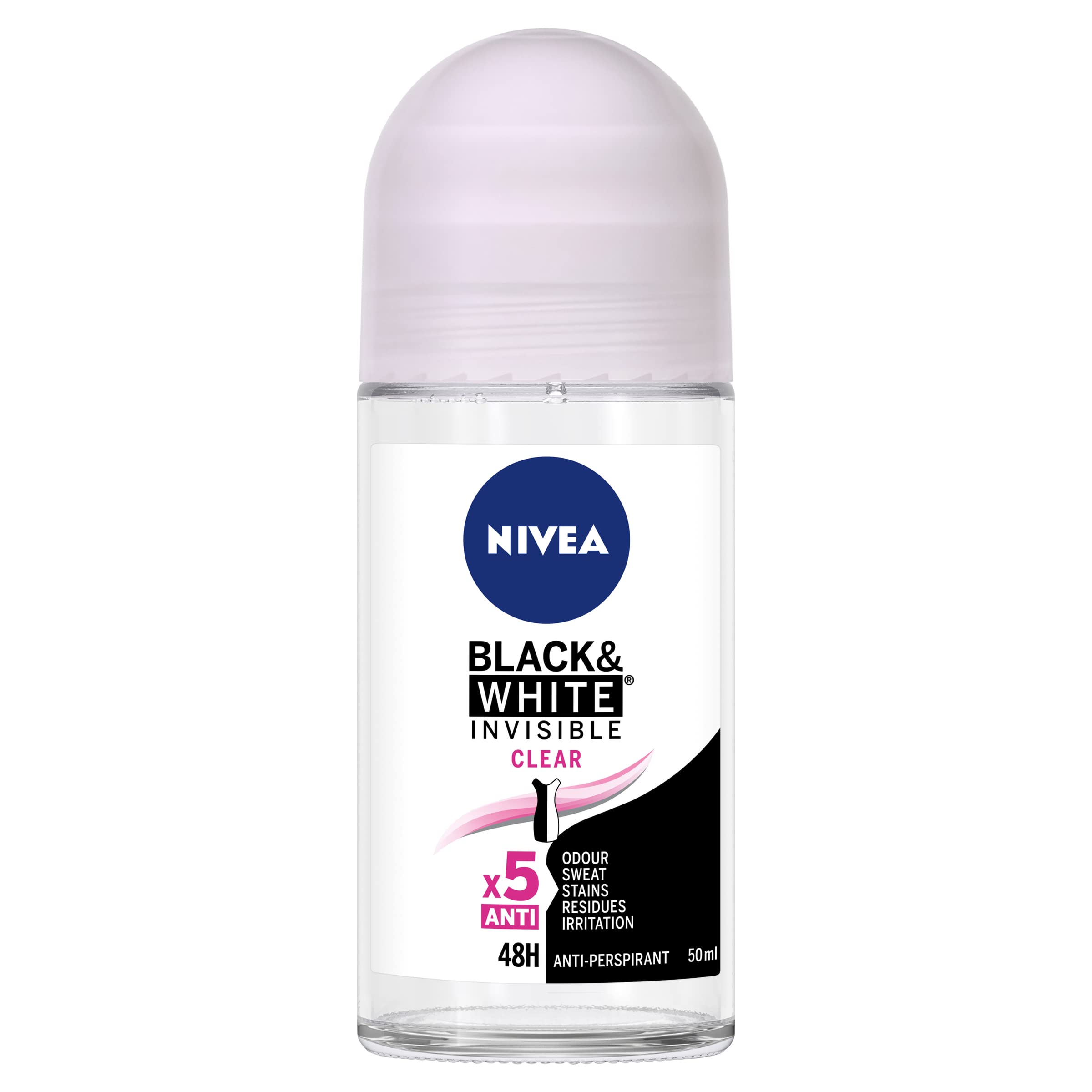 NIVEA Deodorant Invisible Black and White Clear Roll On 50ml