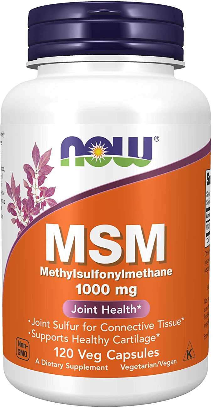 NOW Foods, MSM, Methylsulfonylmethane, 1,000 mg, 120 Veg Capsules