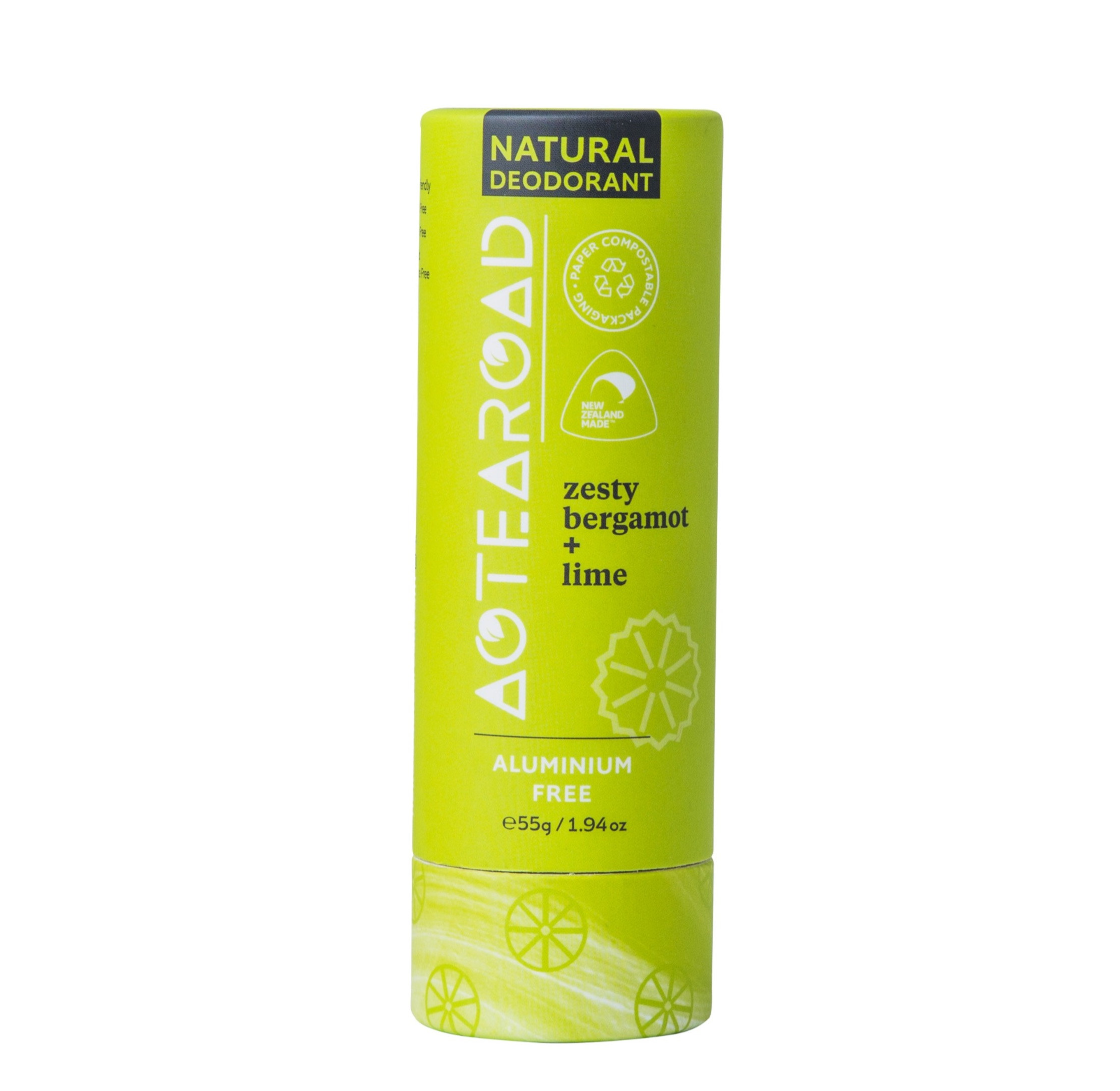 Aotearoad Natural Deodorant Zesty Bergamot + Lime