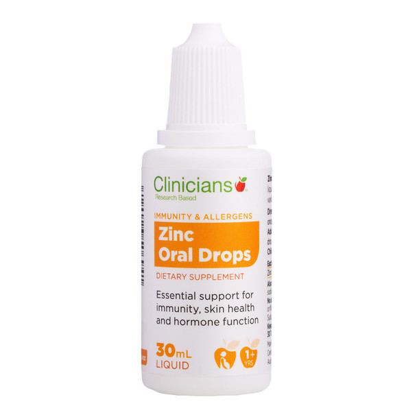 Clinicians Zinc Oral Drops 1mg 30mL 