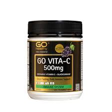 Go Healthy Vita-C 500mg Black Currant 200 Chew