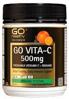 Go Healthy Vita-C 500mg Orange 200 Chew