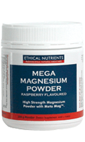Ethical Nutrients Mega Magnesium Powder 200g Raspberry