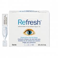 REFRESH EYE DROPS Preservative Eye Drops Single Use 10 x 0.4ml