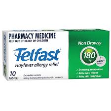 Telfast 180mg Tablets 10