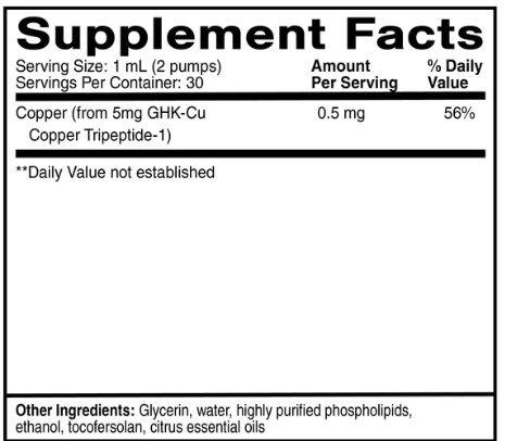 Copper GHK 30ml 39166 | Your Online Pharmacy | New Zealand